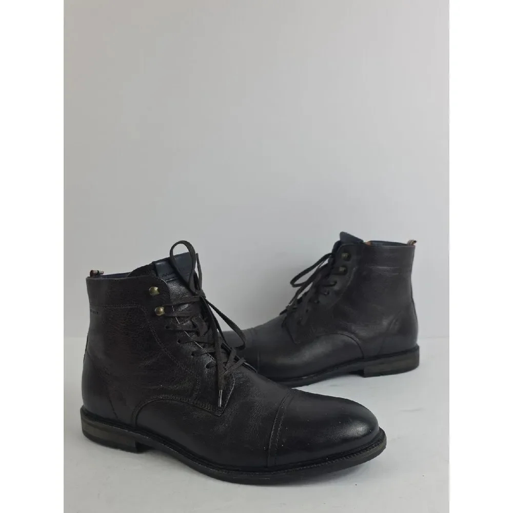 Ambitious Lace Up Leather Cap Toe Men's Ankle Boots Size‎ EU 43. US 10